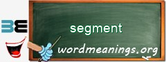 WordMeaning blackboard for segment